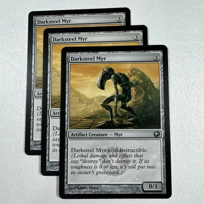 [X3] Darksteel Myr - NM/MINT Regular #151 Scars of Mirrodin SOM Magic MTG - Image 1 of 2