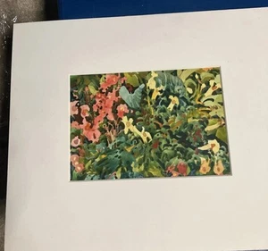 Ann E. Day Original Blumen Aquarell Gemälde gerahmt 12" x 14" aufgelistet - Bild 1 von 12