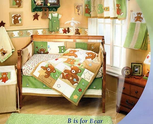 Patchwork Kinderbett BÄR 9teilig, Babydecke, Kinderdecke - Bild 1 von 1