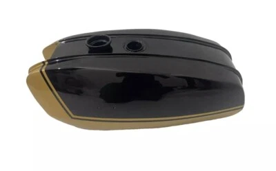 BSA A65 Thunderbolt Lightning Gold & Black Painted Gas Petrol Tank 1970 /FIT FOR Foto 1 de 4