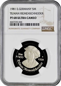 Germany - GDR 5 mark 1981, NGC PF68 UC, "Tilman Riemenschneider" - Picture 1 of 2