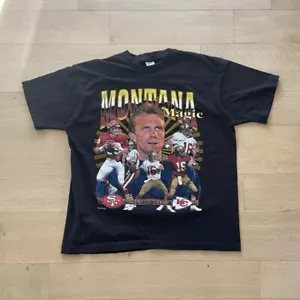 Vintage 1995 Joe Montana “Magic” Salem Sportswear Graphic T-Shirt Sz XL - Picture 1 of 4