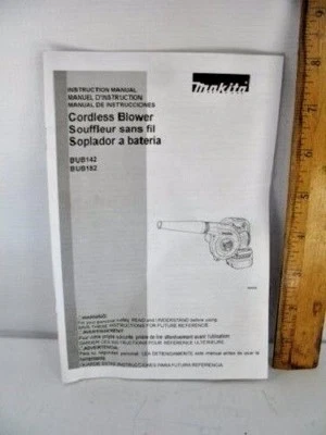 Makita Cordless Blower Instruction Manual BUB142/BUB182 - Image 1 of 2