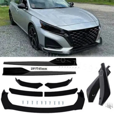 For Nissan Altima 2019-23 Front Bumper Spoiler Body Kit+Side Skirt+Rear Lip Foto 1 de 4