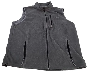 LL BEAN Mens Fleece Full Zip Vest Gray XXLT Inner/Outer Pockets Waist Adjustable - Picture 1 of 10