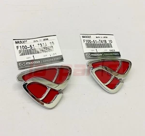 JDM GENUINE FOR MAZDA RX7 RX-7 RX8 FRONT & REAR EFINI RED EMBLEM BADGE SET - Picture 1 of 2