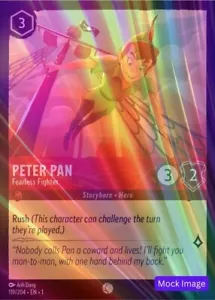 Peter Pan - Fearless Fighter 119/204. Lorcana The First Chapter ⚜️COLD FOIL⚜️ - Picture 1 of 1