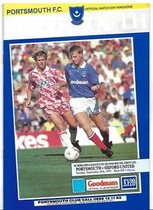 Football Programme>PORTSMOUTH v OXFORD UNITED Sept 1991 FLC - Picture 1 of 1