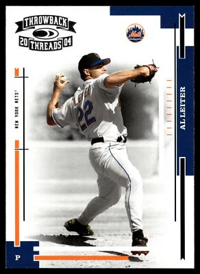 2004 Donruss Throwback Threads #123 Al Leiter New York Mets - Image 1 of 2