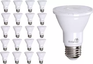 20 Eco-Friendly Dimmable LED Bulbs - Bright 500 Lumens, Soft White 3000K Light - Picture 1 of 8
