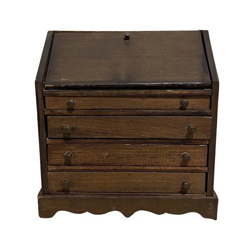 EARLY 1900S ANTIQUE SMALL SIZE STORAGE CABINET DISPLAY CHEST Cover