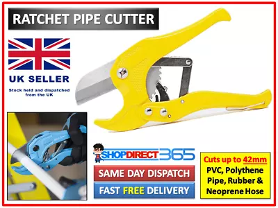 NEILSEN Ratchet Action 42mm Plastic Pipe Cutter Plumbing Tool PVC Water Tube Hose #24-17