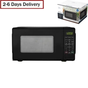 Black 0.7 Cu ft Countertop Microwave Oven, 700 Watts, Black - Picture 1 of 9