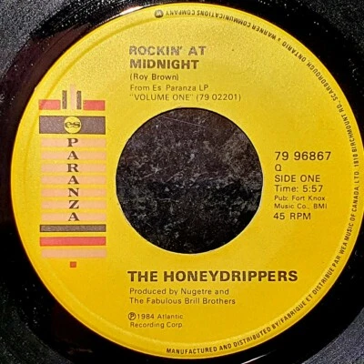 The Honeydrippers / Robert Plant - Rockin' At Midnight 1983 - Ex Con Canadian 7" - Image 1 of 2