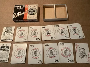Original 1930’s Tom Mix Wildcat Card Game Parker Bros Cowboy Western Movie Star - Picture 1 of 12