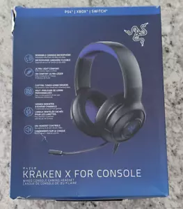 Razer, KRAKEN X, PS4, Xbox, Switch, Wired, Gaming, Headset, Microphone, Black - Picture 1 of 4