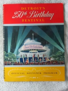 Detroit's 250th Birthday Festival, Official Souvenir Program 1951 - Picture 1 of 11