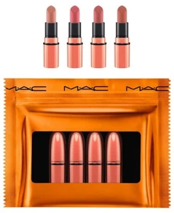 NEW Authentic MAC Shiny Pretty Things Party Favours Mini Lipstick Set of 4 NUDE - Picture 1 of 6