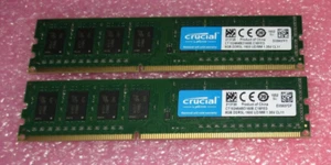2x CRUCIAL 8GB PC3-12800 DDR3L 1600 UDIMM PC Arbeitsspeicher CT102464BD160B.C16FED - Bild 1 von 2