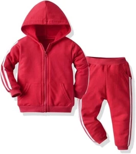 Toddler Clothes Hoodies Zipper Sweatshirt +Trouser Casual 2Pcs 12/18 Months - Picture 1 of 6