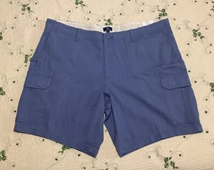 PANTALONCINO CARGO UOMO NUOVO CON ETICHETTE TAGLIA 46 "GEORGE" BLU ELASTICIZZATO TWILL ZIP DAVANTI 9,5" CUCITURE - Foto 1 di 6
