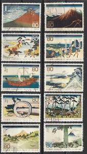 JAPAN Art, set of Used stamps - Picture 1 of 1