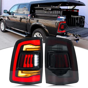 LED Tail Lights for Dodge Ram 2009-2018 4th Gen 1500 Black Rear Lamps Assembly - Picture 1 of 5