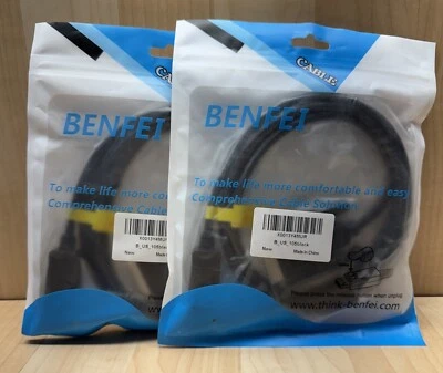 Benfei - B_US_105 Black Cable - NEW - PACK of 2 - Image 1 of 2