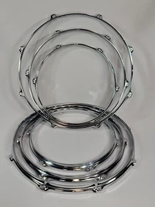PDP Tom Drum Hoops Set 10", 12", 14" Chrome - Picture 1 of 4