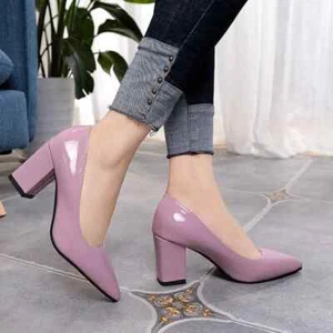 High-heeled Shoes Women 2025 Pointed Shallow Mouth Shoes Women's Thick-heeled - Picture 1 of 34