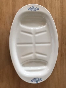Vintage Corning Ware P19 Platter Roasting Tray Blue Cornflower 13 x 8 3/4 - Picture 1 of 4