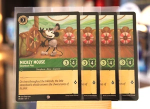 Disney Lorcana Spielset - Mickey Mouse Dampfboot Pilot 89/204 - NM + KEINE Folie x4 - Bild 1 von 1