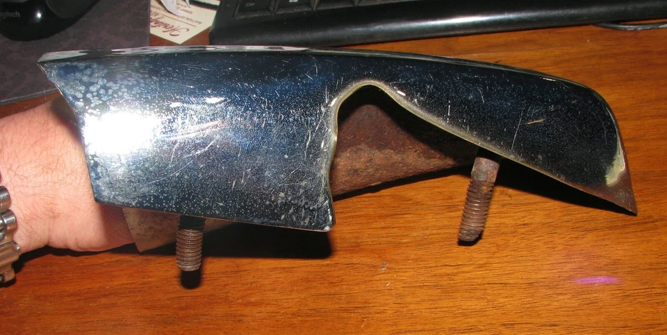  1966 1967 66 67 Lincoln matrícula interior izquierda parachoques inserto cromo Foto 1 de 3