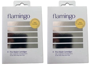 Flamingo Damen Rasierklingen Nachfüllpackungen - 5 Klingen Nachfüllkassetten - 16 Stück - Bild 1 von 1