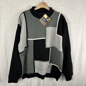 Vintage 90’s Raw Blue Sweater Mens XL Deadstock NOS Hip Hop Skater NWT - Picture 1 of 7