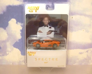 MINIGT MINI GT 1/64 JAMES BOND 007 JAGUAR C-X75 C-X75 SPECTRE UK/ENGLISH CARD - Picture 1 of 8
