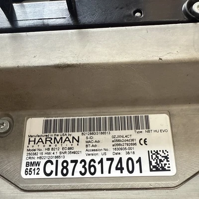 BMW M5 2019 Competition 4,4 L OEM radio Harman reproductor de CD receptor C1873617401 Foto 1 de 4