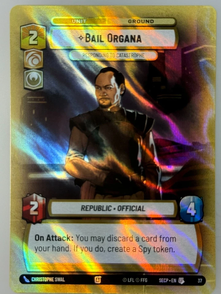 Star Wars Unlimited - Bail Organa Foil 37 - Image 1 of 1