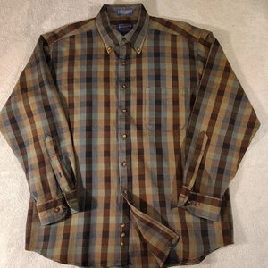 Camicia vintage Sir Pendleton uomo grande marrone lana peggiorata caccia sportivo USA - Foto 1 di 18