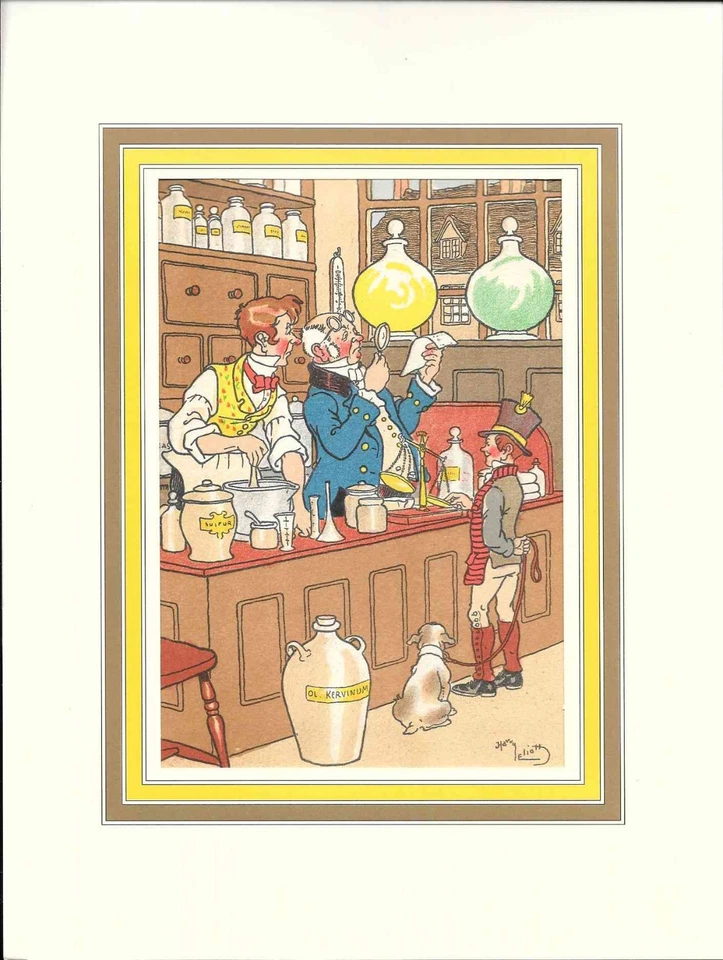 HARRY ELIOTT ELLIOT serie medecins pharma dentistes verticale 1953 gravure n°5 - Photo 1/1