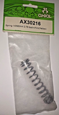 Axial RC AX3016 Springs 14X90mm 2.78/in-Firm Yellow - Image 1 of 2
