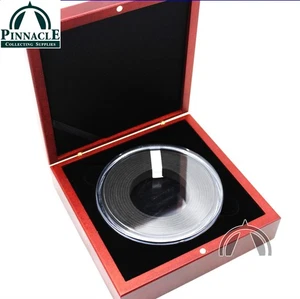 Mahogany Finish Wood Presentation Box for Cook Islands 1 kilo Silver Bounty Coin - Picture 1 of 11
