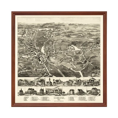 Old Map of Uxbridge, MA 1880 - Vintage Uxbridge Massachusett - Image 1 of 4