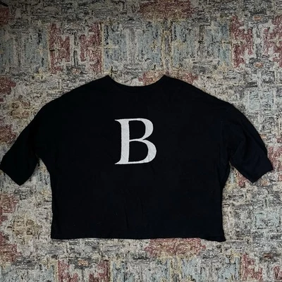 B by Yohji Yamamoto SS17 applique oversized long sleeve t shirt white size 2 M L - Image 1 of 4