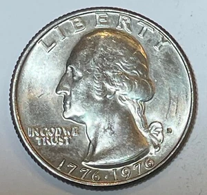 RARE Quarter 1776-1976 Denver "Filled D" Mint Error - Picture 1 of 6