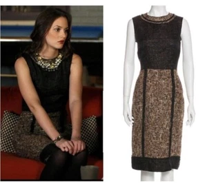 Dolce and Gabbana D&G tweed organza office No Stretchy Dress IT40 UK6-8 US2 - Picture 1 of 18