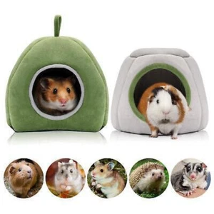 2Pc Guinea Pig Bed,Washable Cage Accessories Small Animal Hideout for Chinchilla - Picture 1 of 8