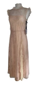 Red Valentino Dress 42 Pink Lace Lined Sleeveless Frilled Wedding Occasion Party - Picture 1 of 12