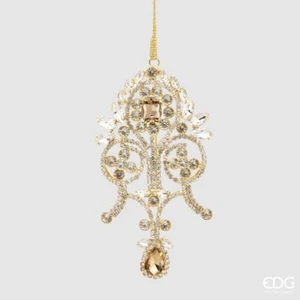 EDG Enzo De Gasperi EDG Enzo De Gasperi Decorazioni Natale Gemme Vetro Damasco H - Imagen 1 de 1