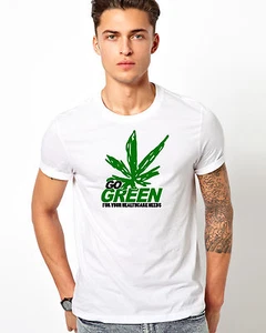 GO GREEN-medizinisches Marihuana THC-Healthcare Hope T-Shirt ~ Unisex ODER Damen passt - Bild 1 von 5